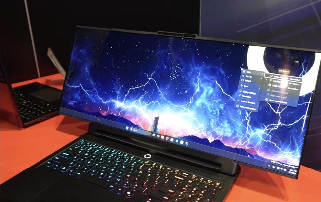 Lenovo представила первый в мире ноутбук с экраном, который моментально меняет размер (фото)