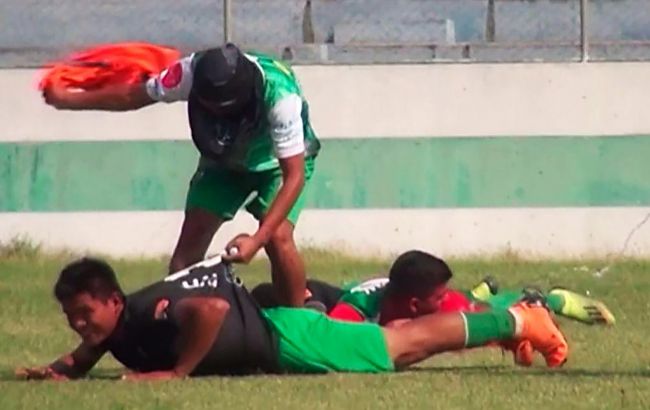 Игру пришлось остановить: в Боливии пчелы атаковали футболистов во время матча