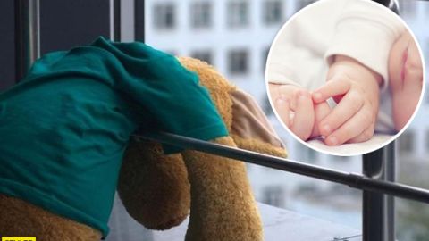 Падение младенца с пятого&nbsp;этажа попало на&nbsp;видео