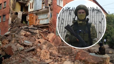 "За что мой сын под пулями на "сво", за это?!" Красноречивое видео об обвале дома в российском Омске