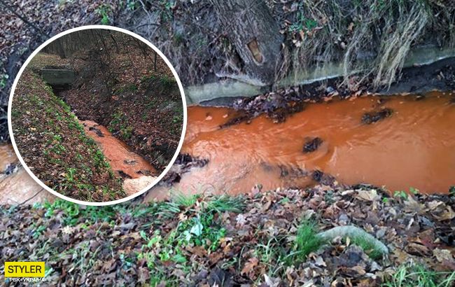 Экологическое ЧП в Киеве: люди шокированы водой рыжего цвета (фото)