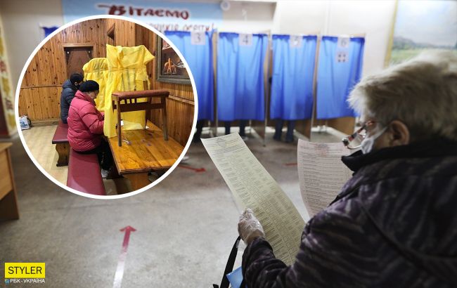 Антиковідна кабінка і голосування під драбинами: найкращі курйози на місцевих виборах