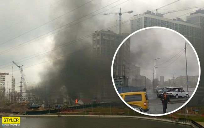 У Києві після вибуху спалахнула електростанція: фото та відео з місця НП