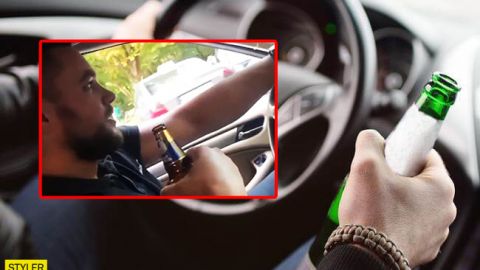 Почувствуй себя Богом: коп из Одессы похвастался ездой с пивом в руке