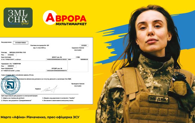 "Аврора" та Оля Полякова передали 6 млн гривень на зимову форму для жінок-захисниць