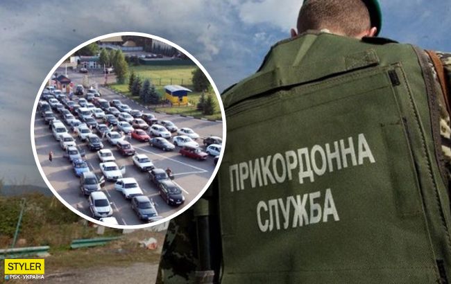Рекордні затори на кордоні біля Ужгорода показали на відео