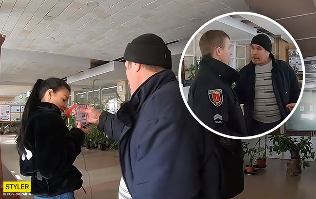 Тебя расстреляют: в Одессе охранник с угрозами напал на журналистку (видео)