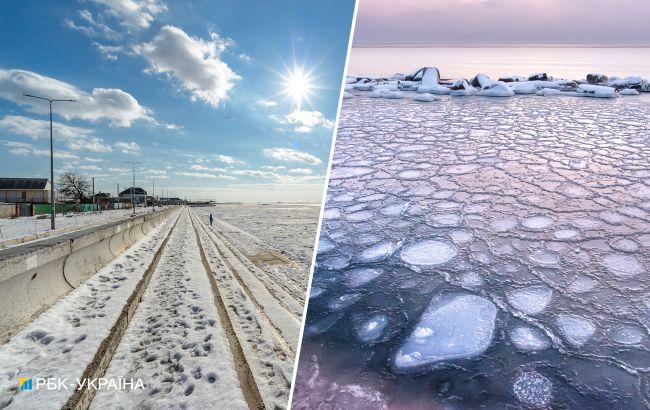 Замерзлі "медузи". У Бердянську зафіксували рідкісне природне явище: відео