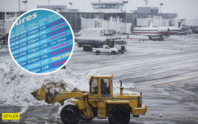 Українські аеропорти скасовують рейси через негоду