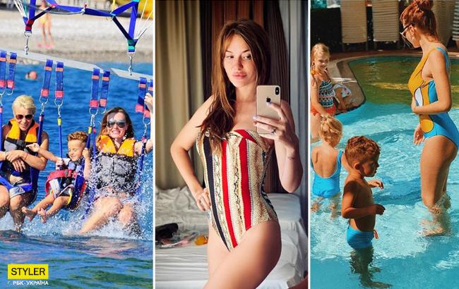 "Тюлений" all inclusive: Слава Каминская показала, как отдыхает с детьми в Турции