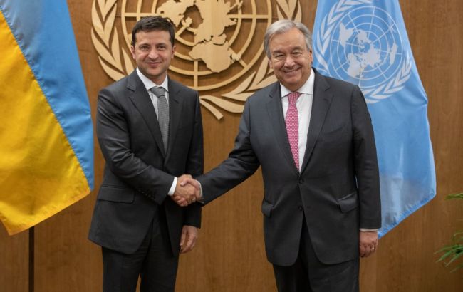 Зеленський обговорив з генсеком ООН гуманітарну підтримку України