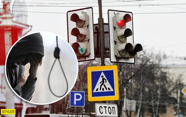 Хотів повіситися на світлофорі: у Львові чоловікові завадили вчинити суїцид