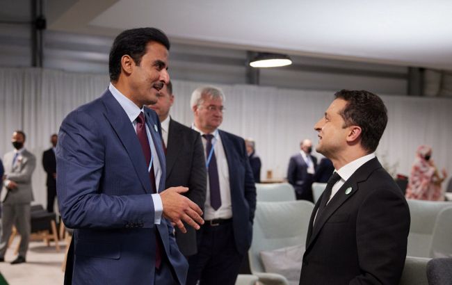 Зеленський у Глазго зустрівся з еміром Катару: обговорили постачання скрапленого газу