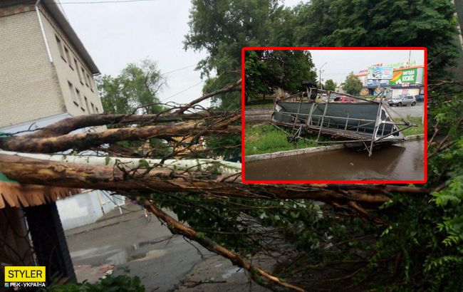Ураган превратил город в озеро: жуткое видео разрушительной стихии под Днепром