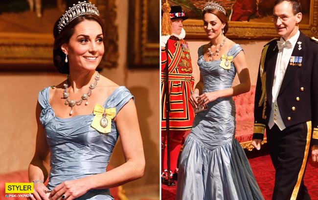 Как королева: Кейт Миддлтон поразила своим нарядом на банкете в Букингемском дворце