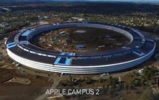 Новый объект Apple: опубликовано видео недостроенной "летающей тарелки"