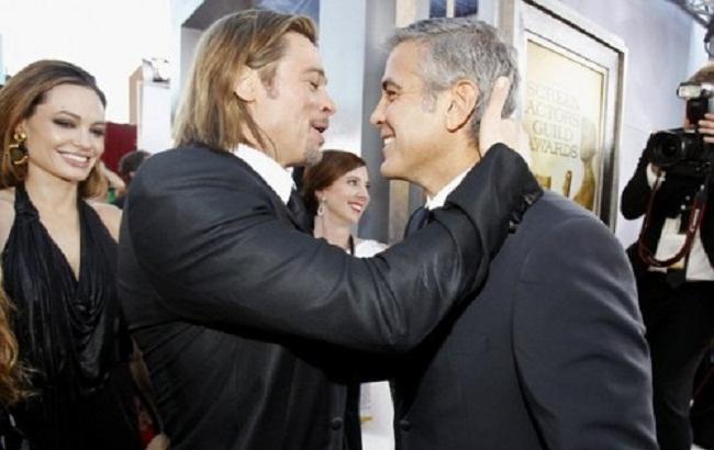 Питт после развода собирается наладить отношения с Джорджем Клуни