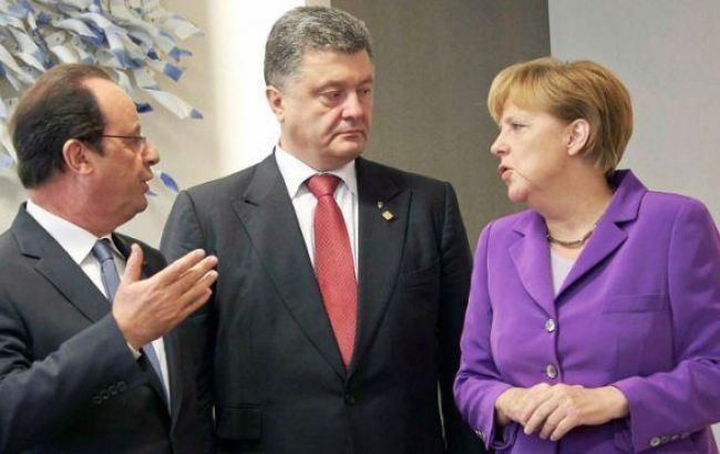 Порошенко, Олланд и Меркель согласовали позиции перед нормандской встречей