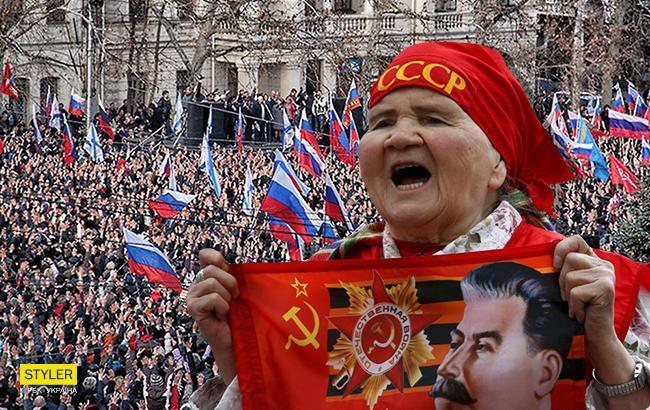 "Придумали флаги де*ильные": в Кривом Роге фанатка СССР заявила, что не признает законы Украины