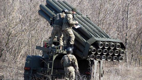 В зоні ООС пройшли навчання з РСЗВ "Ураган"