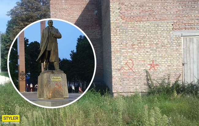 Клялся и божился: во Львове поймали вандала, который рисовал советскую символику
