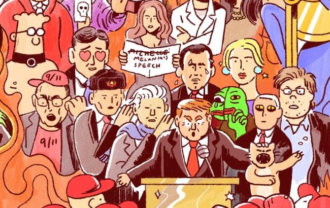 Художник собрал главные события уходящего года в одной картине