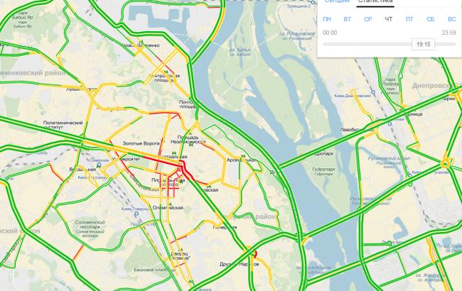 Пробки в Киеве рассосались