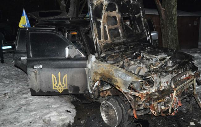 В Запорожье сожгли автомобиль местной Самообороны