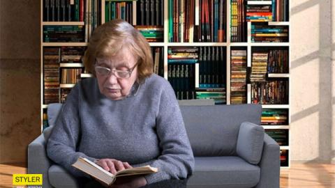 "Люди для людей": в київському супермаркеті для читаючої бабусі поставили диванчик