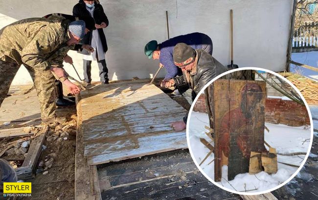 Под Черниговом обнаружили древние иконы в руинах старой больницы: им около 150 лет