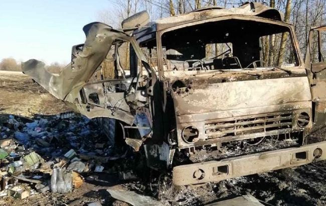 У Чернігівській області ЗСУ розгромили "КамАЗи" окупантів з боєприпасами і провіантом (фото)