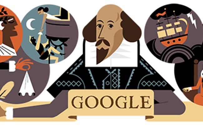 Google посвятил дню рождения Шекспира новый doodle