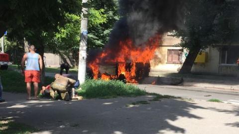 В Каменском взорвался микроавтобус с депутатом