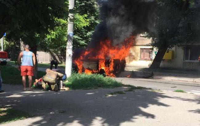 У Кам'янському вибухнув мікроавтобус з депутатом