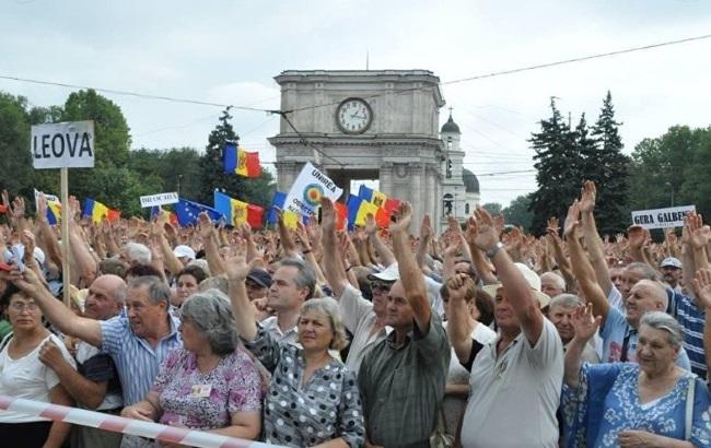 Протести в Кишиневі: відео з безпілотника