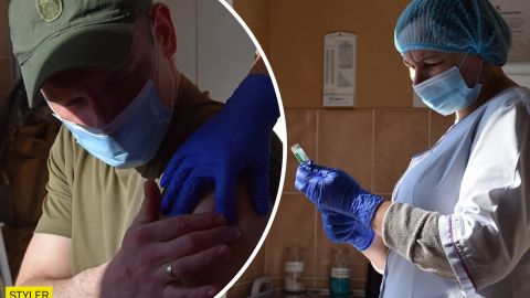 В сети показали, как вакцинируют украинских военных (фото)
