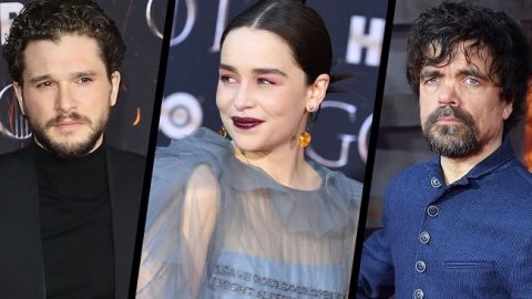 Емілія Кларк, Софі Тернер, Мейсі Вільямс та інші зірки "Гри престолів" на червоній доріжці презентації 8-го сезону