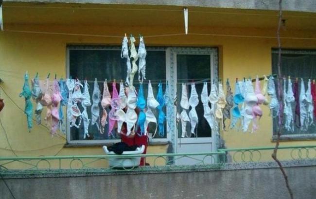 В Киеве запретят сушить белье на балконах