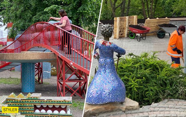 Новые краски и арт-объекты: появились фото Пейзажной аллеи в Киеве после реконструкции