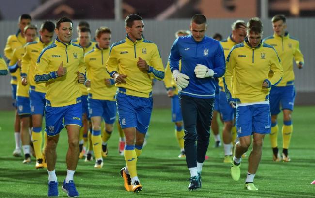 Сборная Украины провела первую тренировку накануне матча с Турцией
