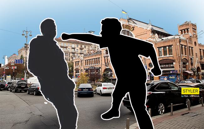 В центре Киева нокаутировали мужчину (видео)