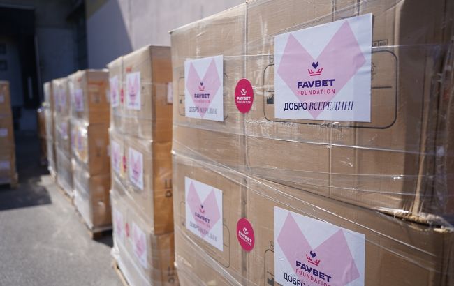 В Україну з Хорватії відправлено 40 тонн гуманітарної допомоги за сприяння Favbet Foundation