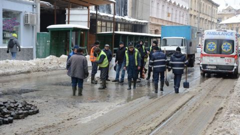 Центр Львова остался без воды