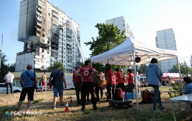 У МВС показали перші хвилини після вибуху у багатоповерхівці в Києві