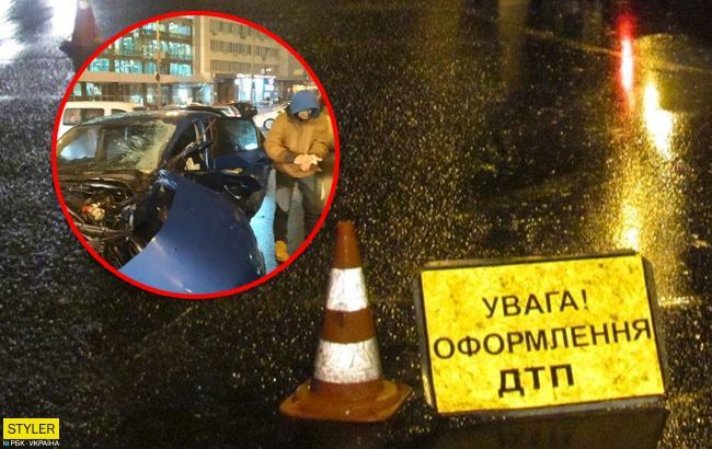 В Киеве BMW сбил на "зебре" молодую девушку (видео)
