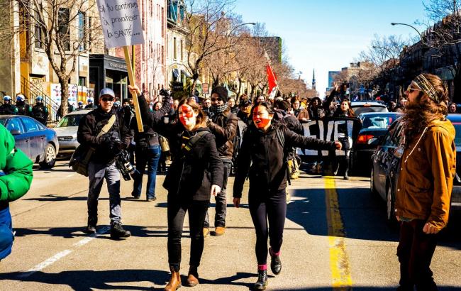 Украинские студенты бастуют в США