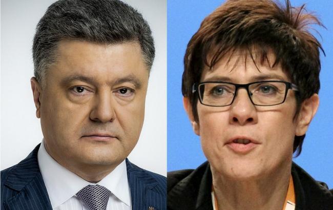 Порошенко и новоизбранная глава ХДС обсудили освобождение украинских моряков