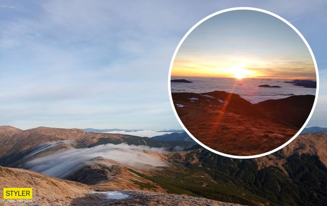 Гори потопають у туманах і снігу: неймовірна краса Карпат