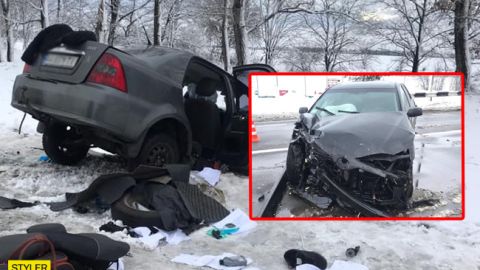 Страшна аварія під Києвом: водія і пасажира з салону вирізали рятувальники (відео)