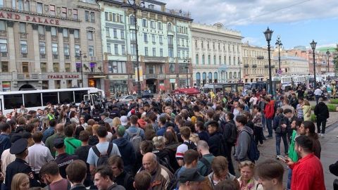 Кількість затриманих на мітингу у Москві перевищила 240